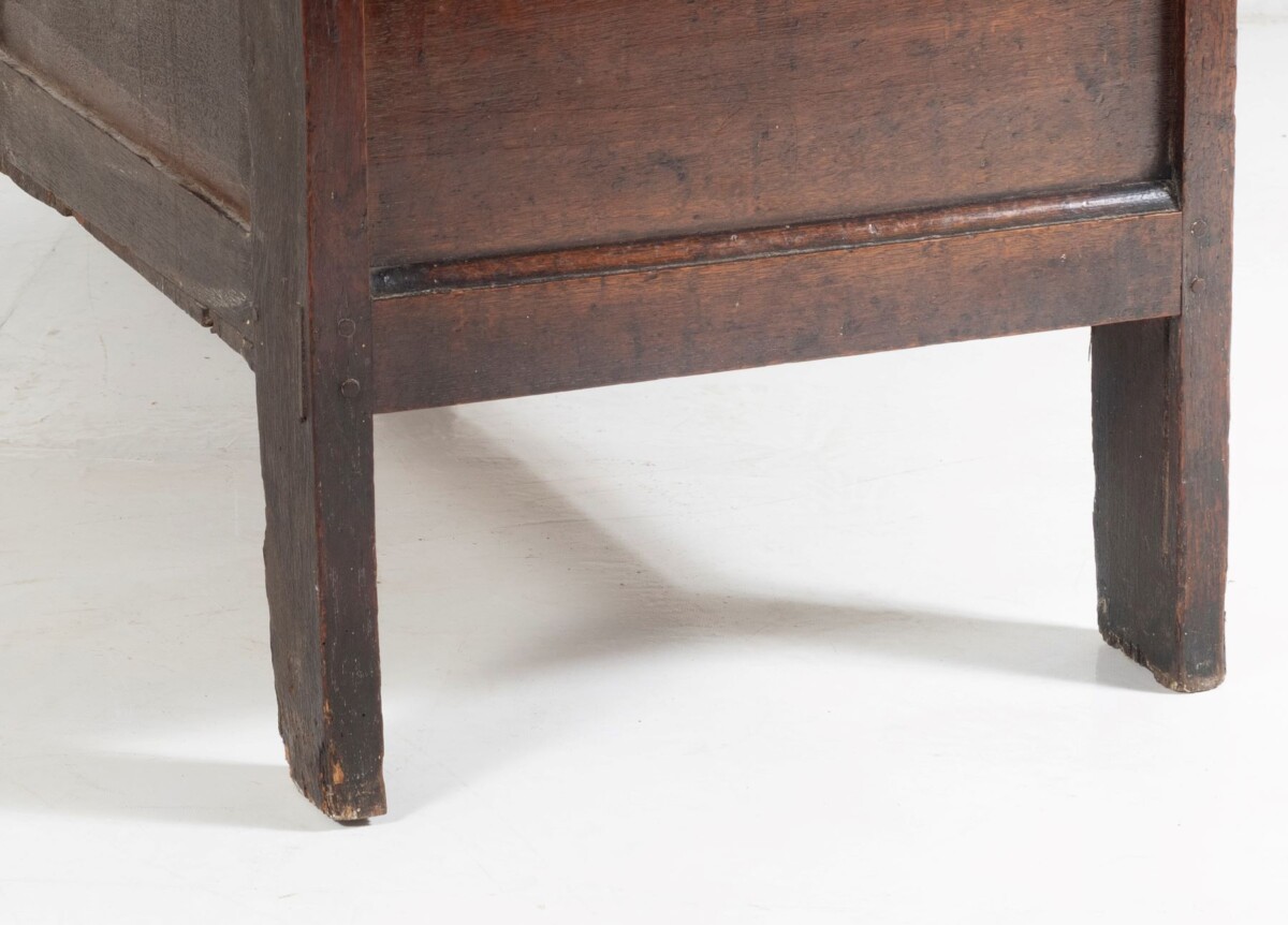 Early 18th Century Georgian Solid Oak Coffer Chest | Blanket Box | Irish 1700s - Image 9