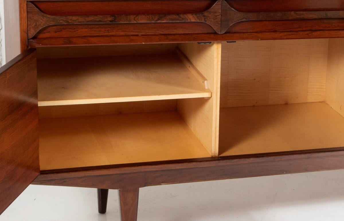 Exceptional Mid Century Alfred Cox Long Sideboard In rare Brazilian Rosewood - Image 11