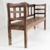 An Excellent Early European High Back 6ft Farmhouse Hall Bench in solid Pine - 3 Seater