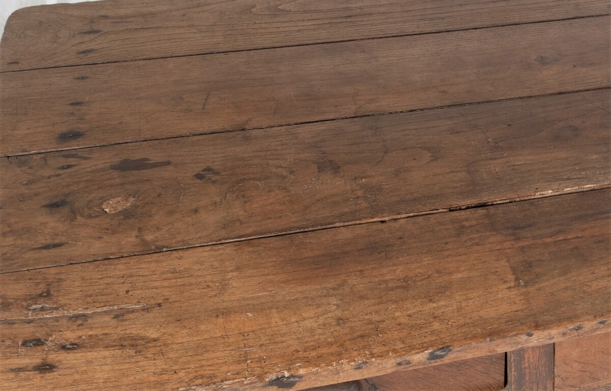 Antique French Oak Farmhouse Kitchen Prep Dining Table with 8 Drawers | 8 Person - Image 12