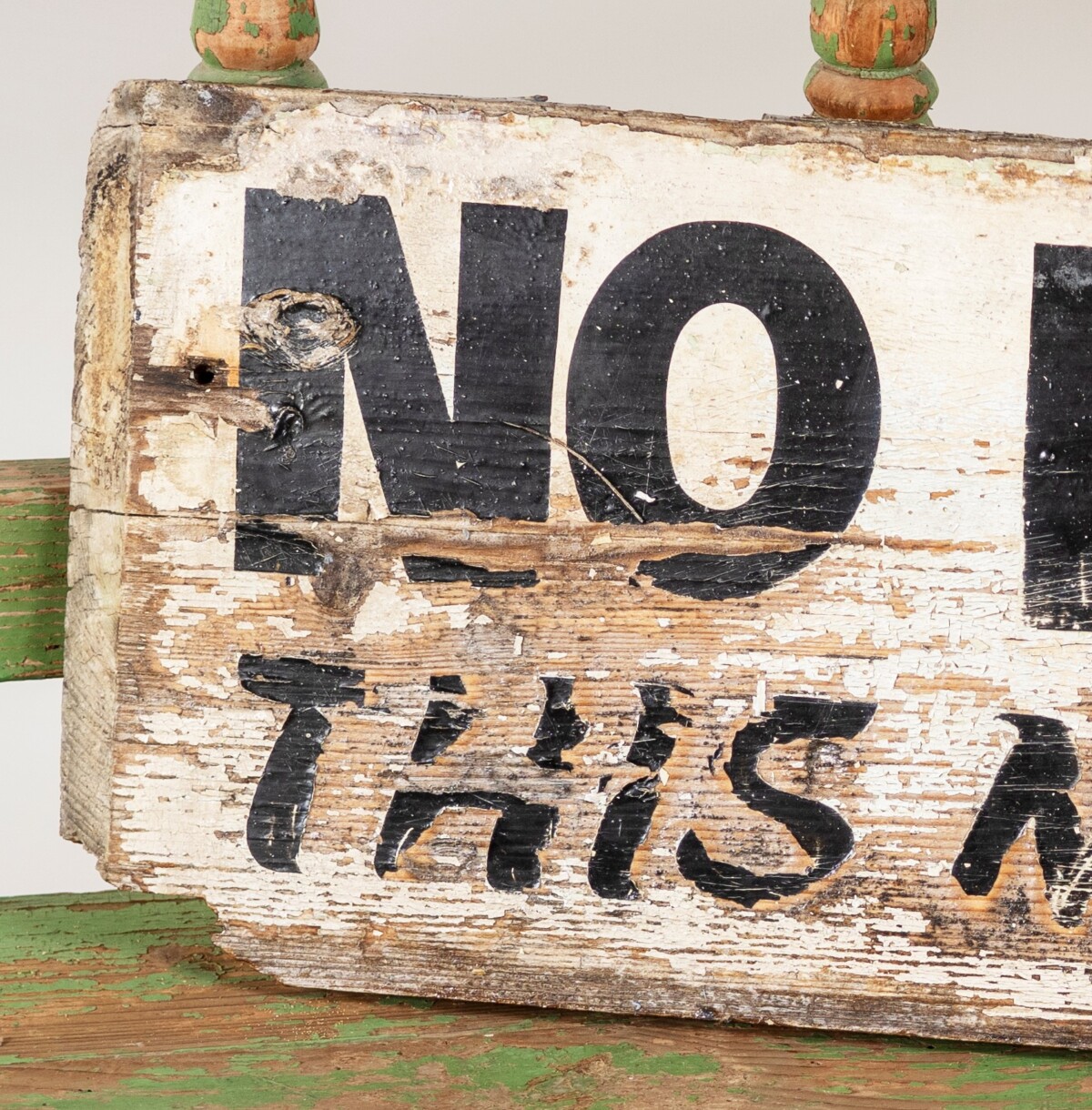 A Very Old Vintage Fun No Parking Hand Painted Wooden Sign Decorative Wall Art or Shelf Art - Image 5