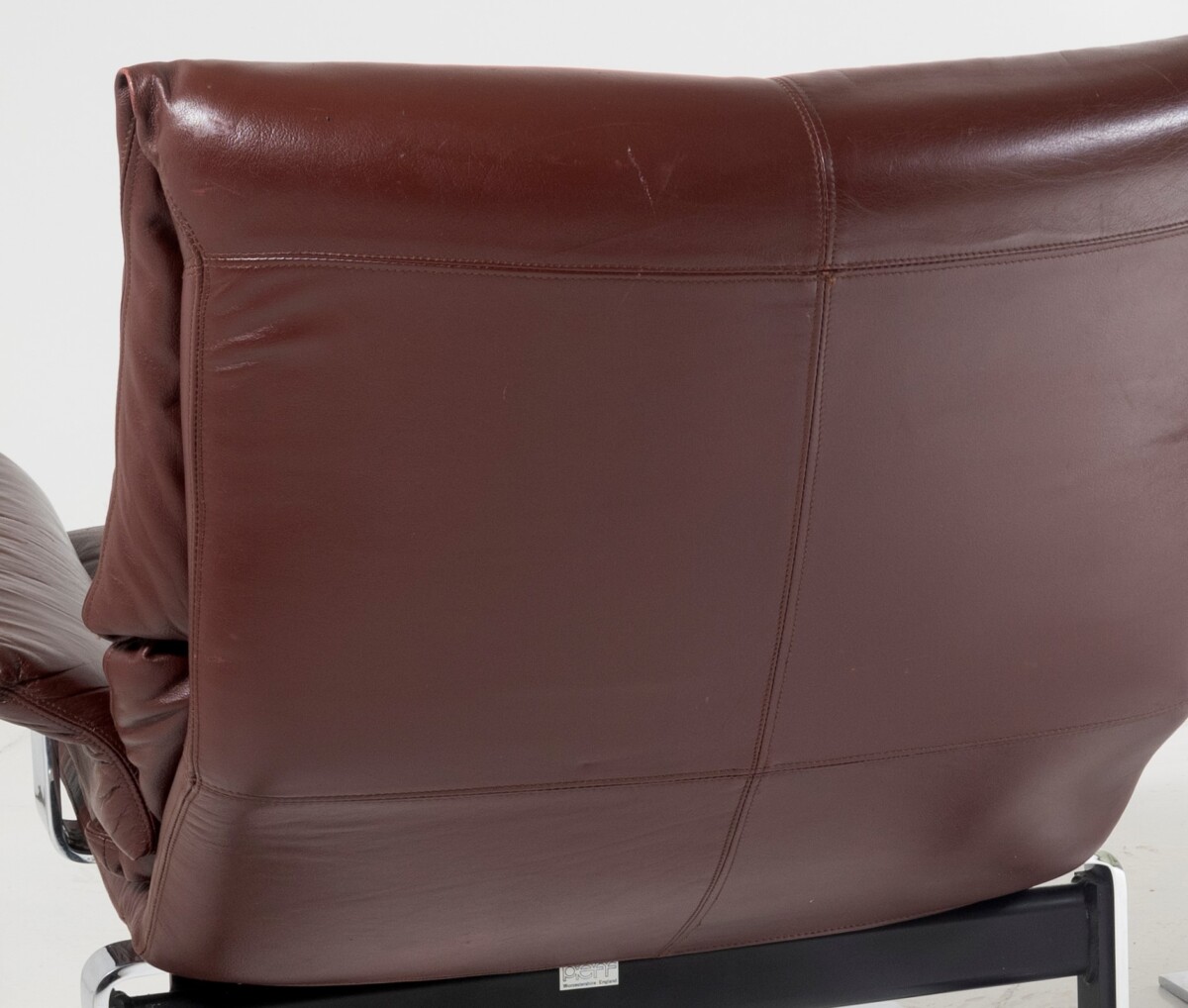 A Stylish Pair of Mid Century Modern Chrome Brown Leather Lounge Armchairs by Pieff - Image 11