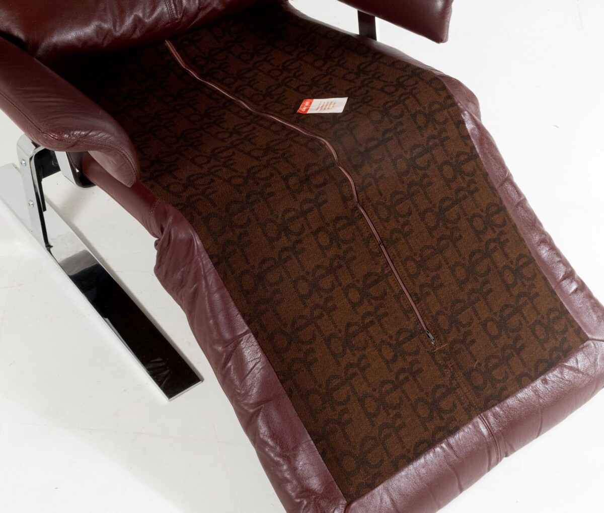 A Stylish Pair of Mid Century Modern Chrome Brown Leather Lounge Armchairs by Pieff - Image 8