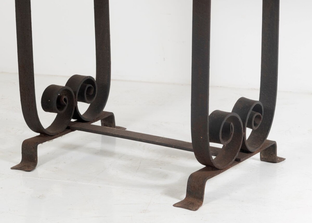 Spanish Revival Wrought iron Tile Top Patio or Hall Table | California Catalina Tile Top Table - Image 6