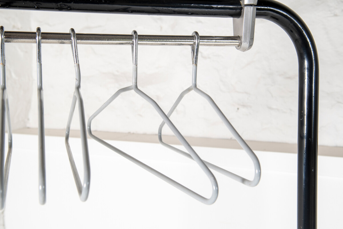 An Original Mid Century Hat and Coat Luggage Rack Hall Stand Clothes Rail by R W Bamforth & Co - Image 9