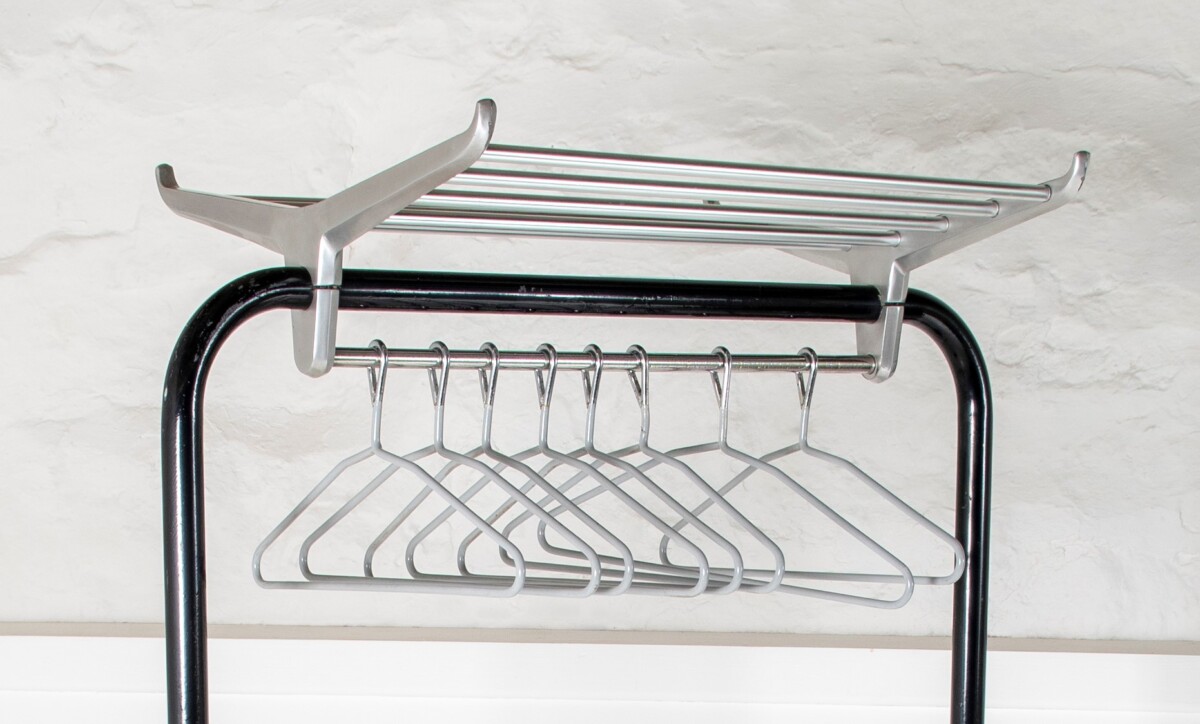 An Original Mid Century Hat and Coat Luggage Rack Hall Stand Clothes Rail by R W Bamforth & Co - Image 6