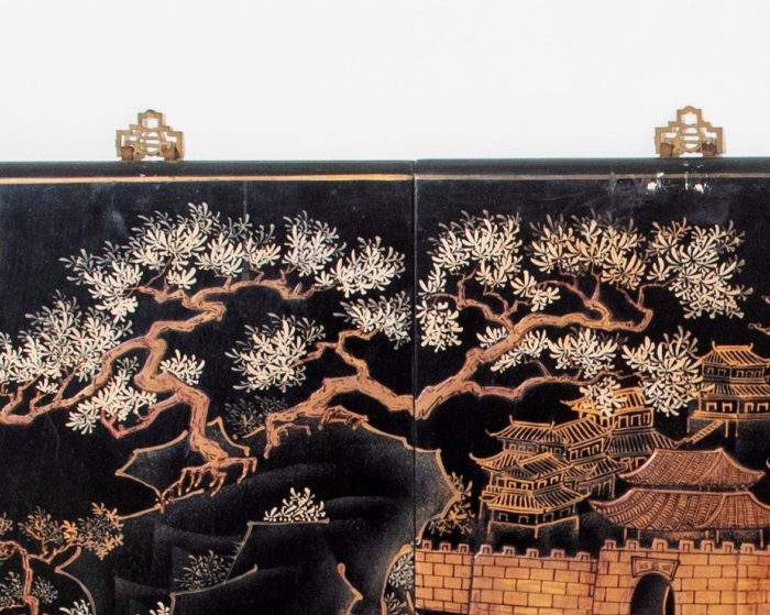 19th Century Wooden Chinese Wall Décor Oriental Chinoiserie Wall Art