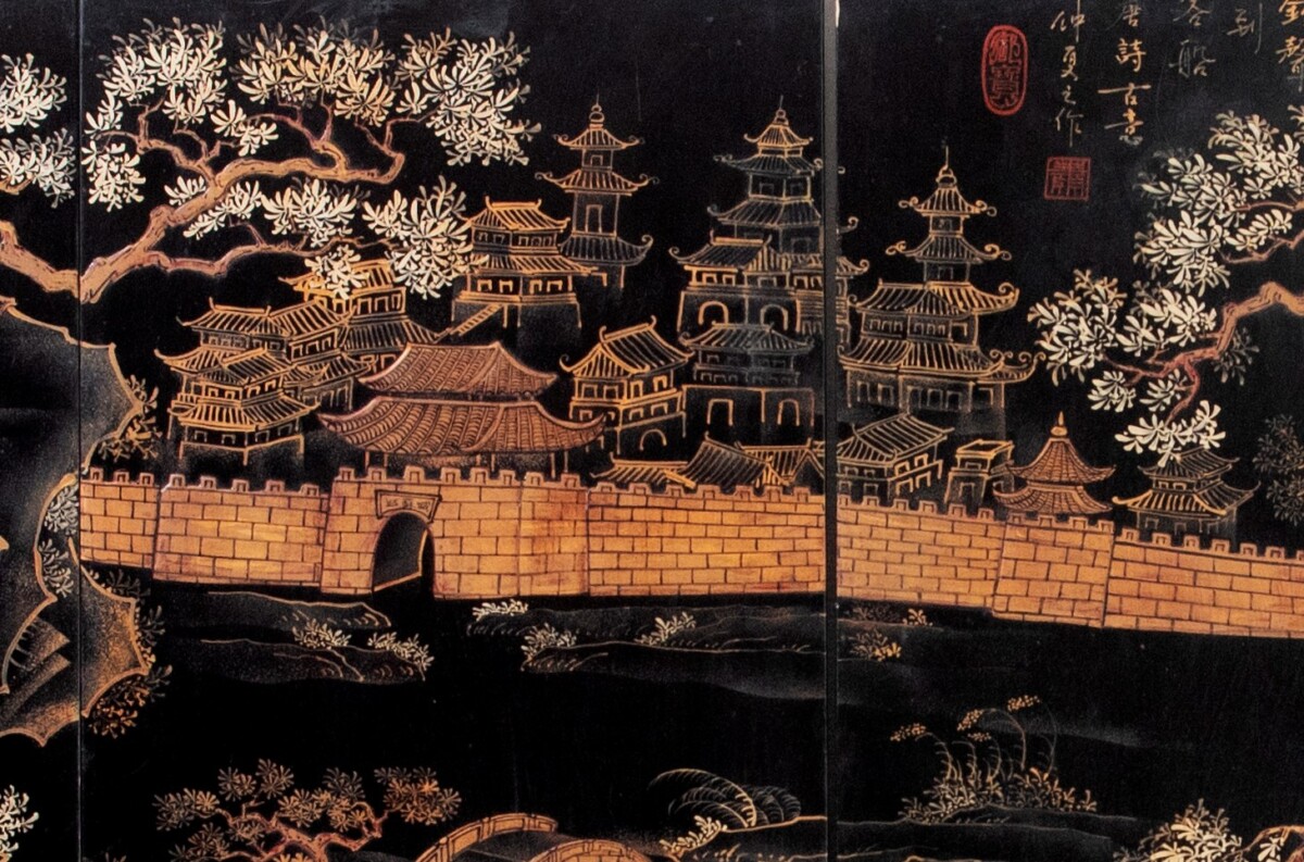 19th Century Wooden Chinese Wall Décor | Oriental Chinoiserie Wall Art Panels - Image 4