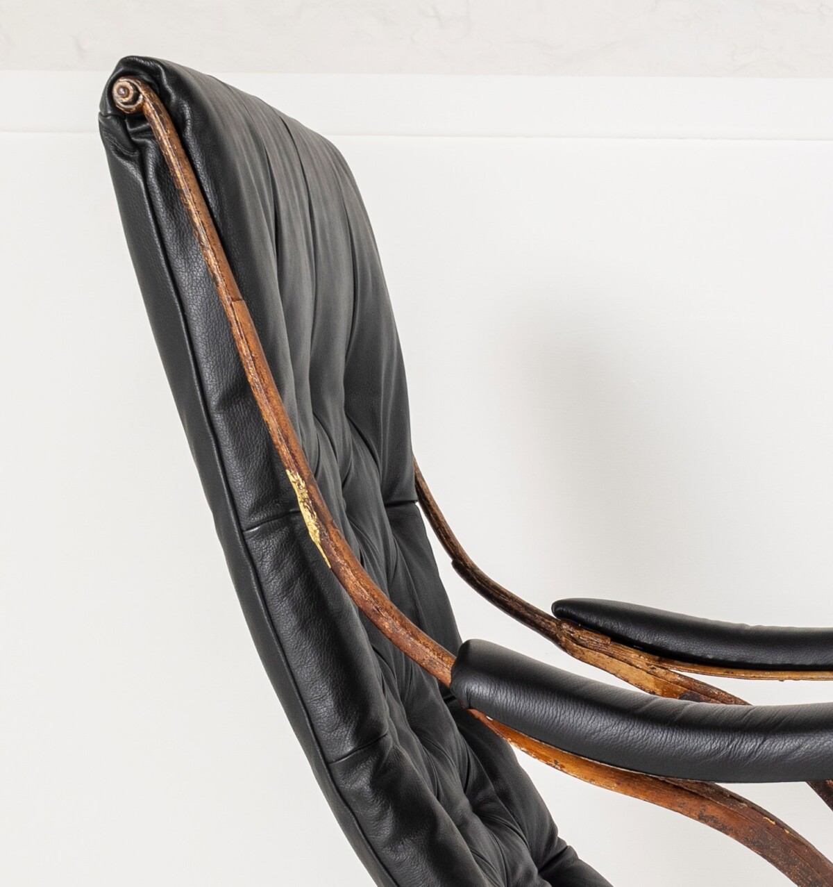 Historic 19th Century Antique Iron Frame Leather Sling Rocking Chair by R W Winfield of England - Image 10