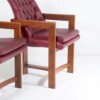 An Exceptional Pair of Bauhaus Influenced Teak Leather Library Study Chairs - Image 7