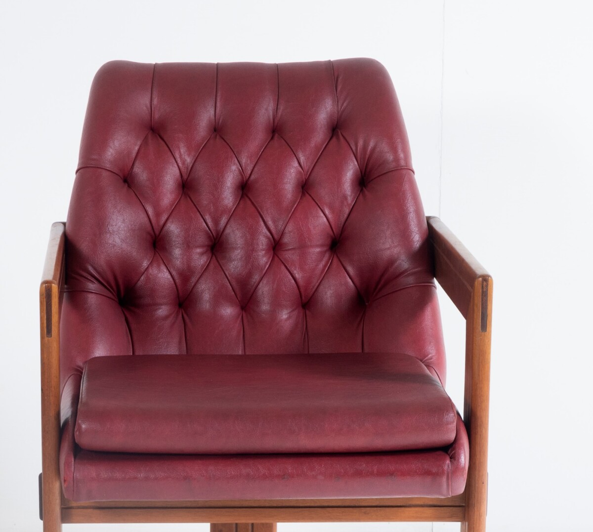 An Exceptional Pair of Bauhaus Influenced Teak Leather Library Study Chairs - Image 6
