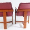 An Exceptional Pair of Bauhaus Influenced Teak Leather Library Study Chairs - Image 3