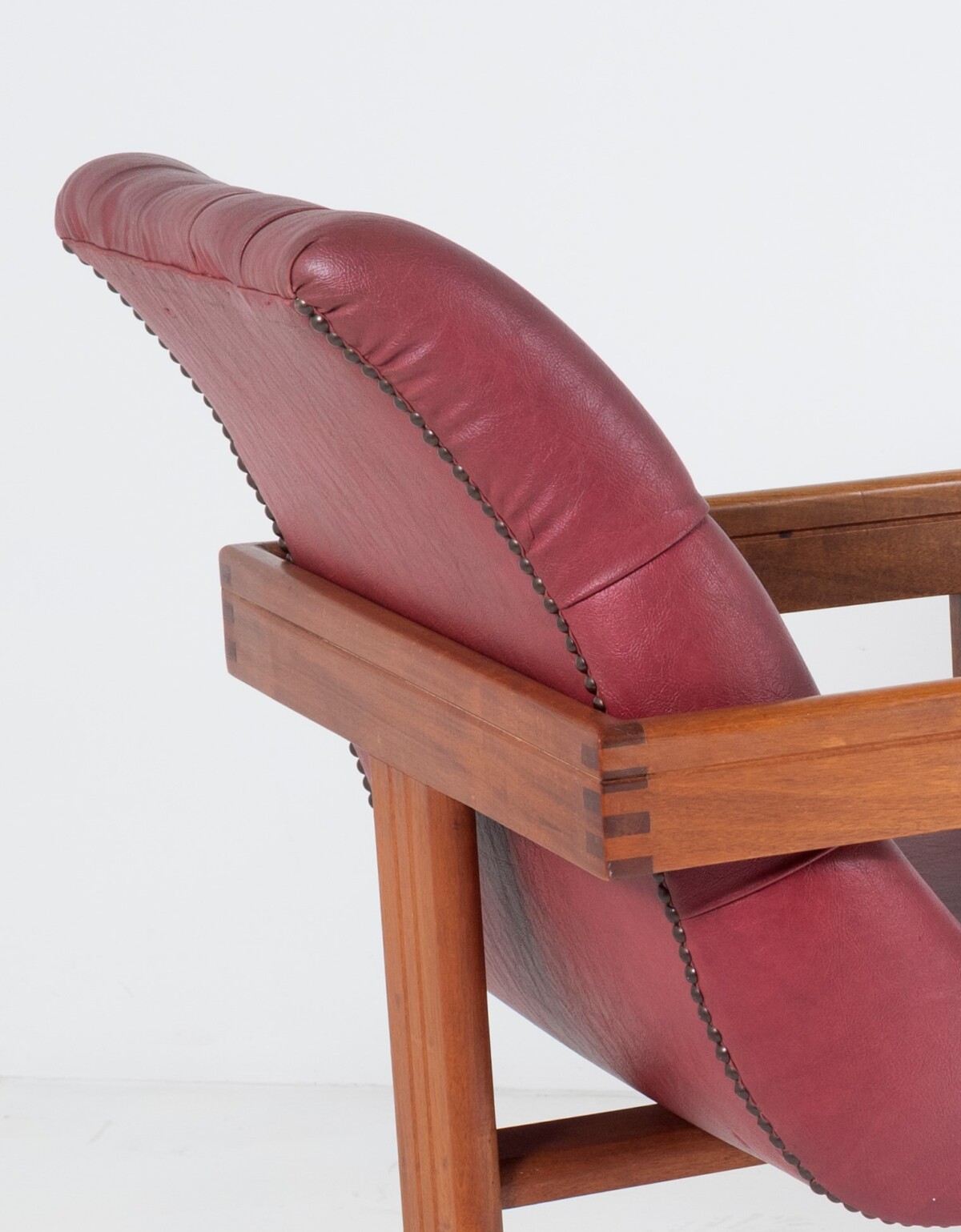 An Exceptional Pair of Bauhaus Influenced Teak Leather Library Study Chairs - Image 2