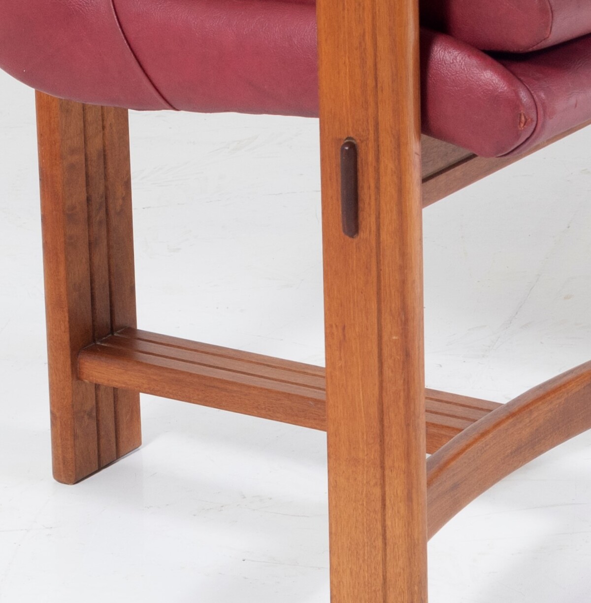 An Exceptional Pair of Bauhaus Influenced Teak Leather Library Study Chairs - Image 9