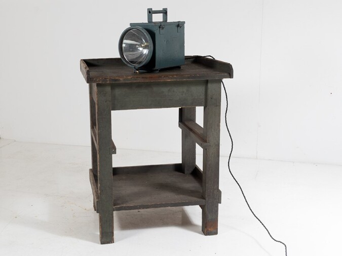 1920s Industrial Military Table Lamp | Unusual Old Torch Light