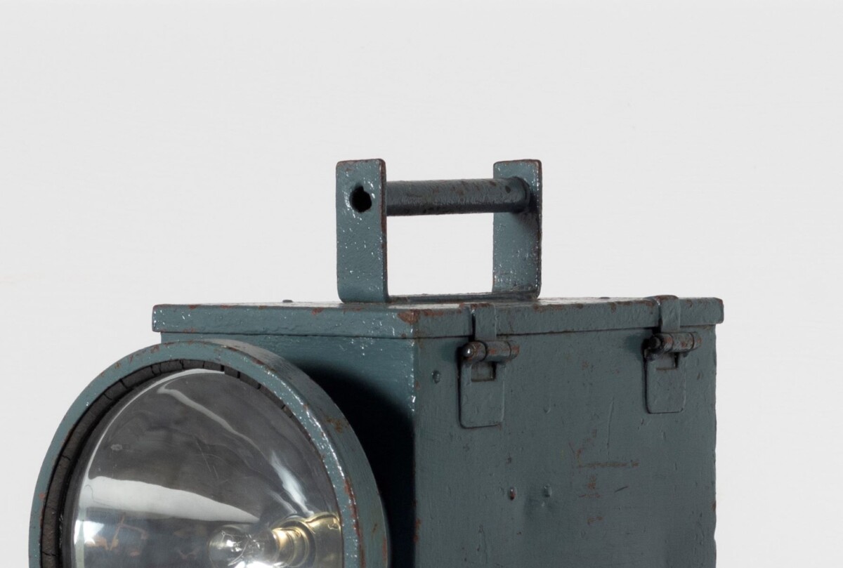1920s Industrial Military Table Lamp | Unusual Old Torch Light - Image 10