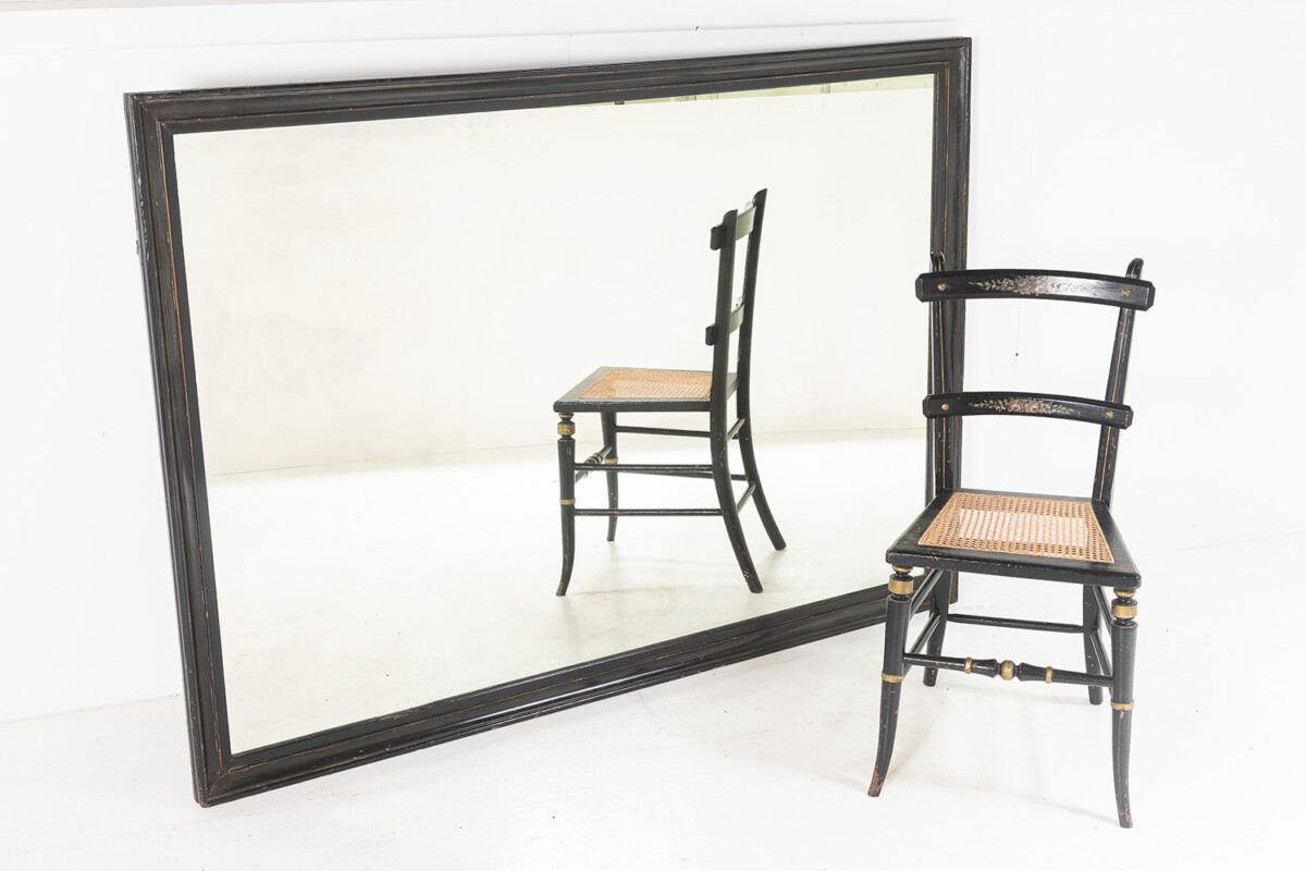 A Superb Original Early Victorian Ebonised Mirror | Very Large Proportions