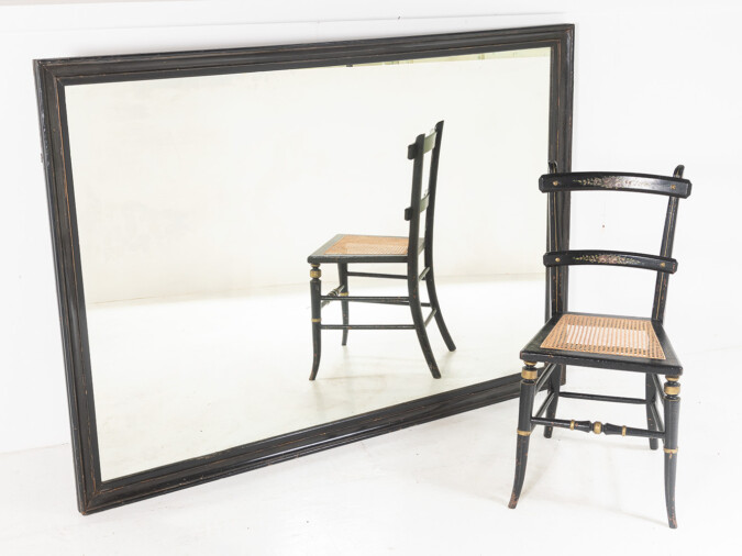 A Superb Original Early Victorian Ebonised Mirror | Very Large Proportions