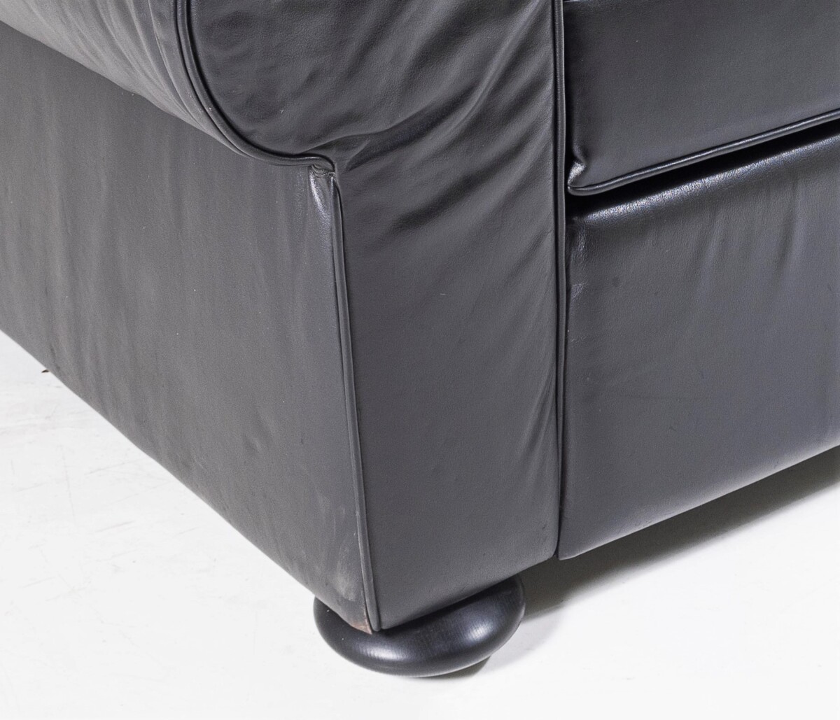 Large Vintage Black Leather Club Lounge Armchair by COR Germany - Image 8