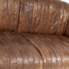 Superb Quality 1970s Mid Century Scandinavian Patchwork Brown Leather Sofa | Long 3 Seater - Image 10
