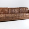 Superb Quality 1970s Mid Century Scandinavian Patchwork Brown Leather Sofa | Long 3 Seater - Image 3