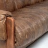 Superb Quality 1970s Mid Century Scandinavian Patchwork Brown Leather Sofa | Long 3 Seater - Image 7