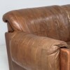 Superb Quality 1970s Mid Century Scandinavian Patchwork Brown Leather Sofa | Long 3 Seater - Image 6