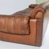 Superb Quality 1970s Mid Century Scandinavian Patchwork Brown Leather Sofa | Long 3 Seater - Image 12