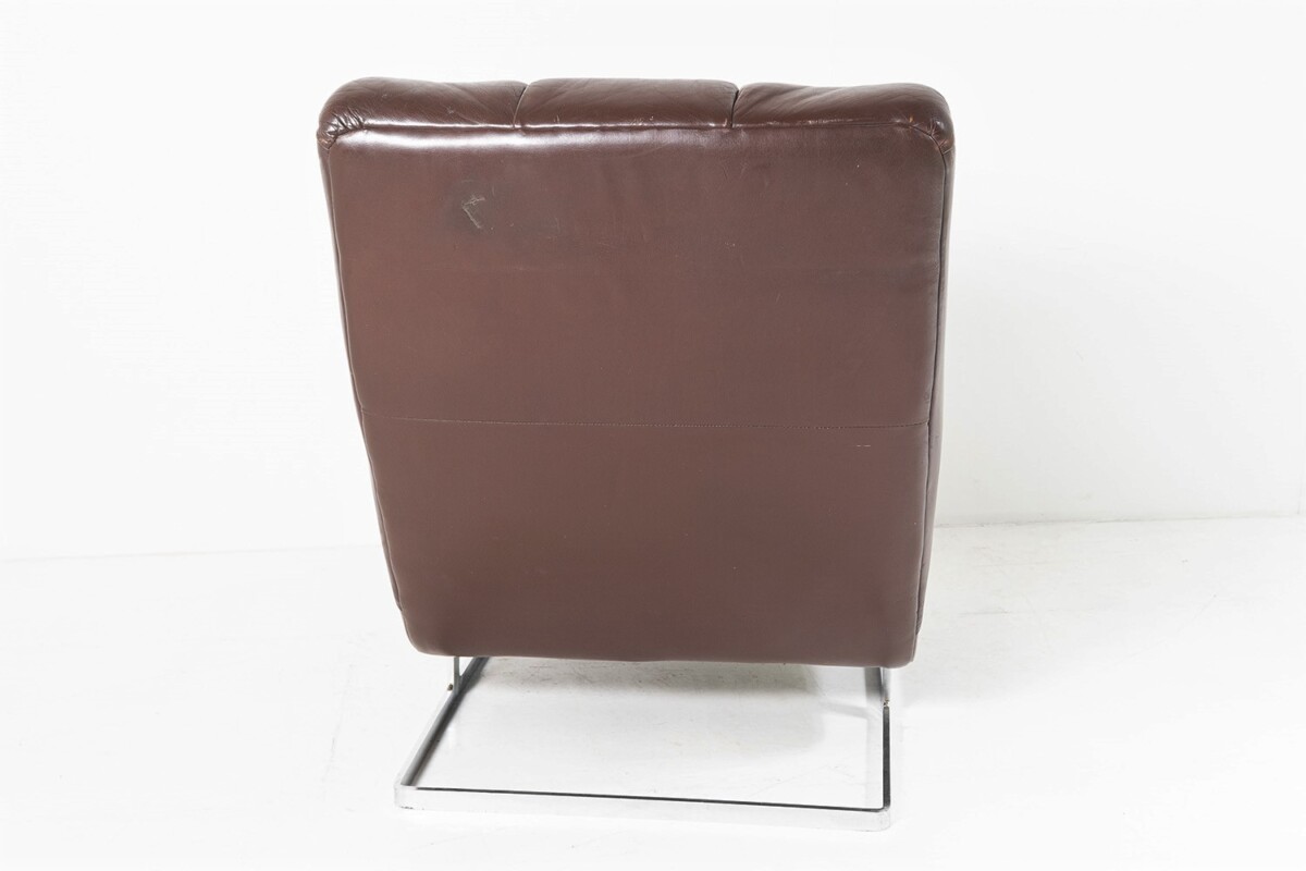 1970s Mid Century Tetrad Nucleus Modular Brown Leather Lounge Chair - Image 9