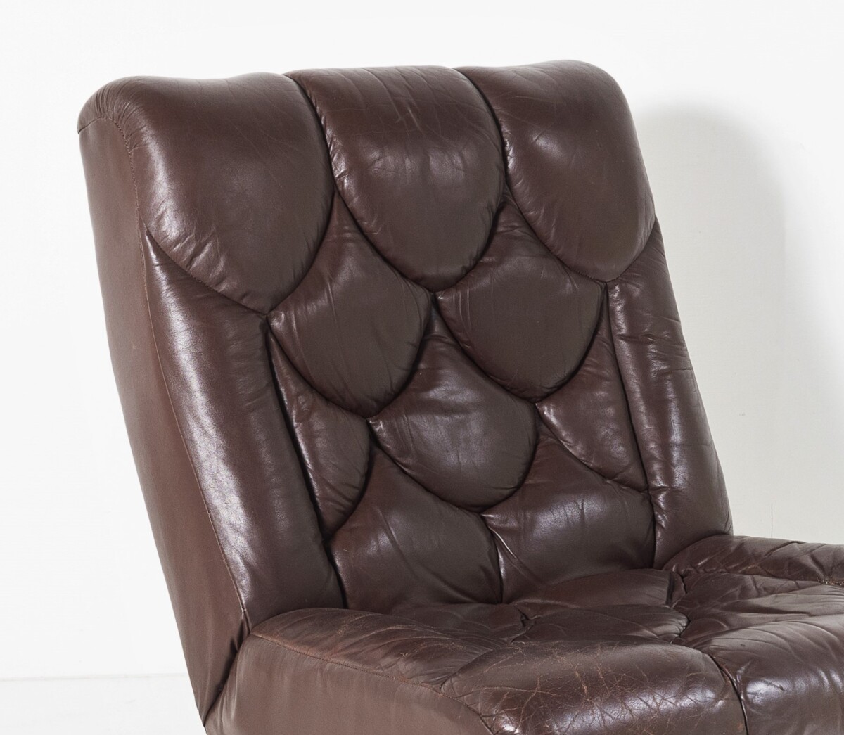 1970s Mid Century Tetrad Nucleus Modular Brown Leather Lounge Chair - Image 12