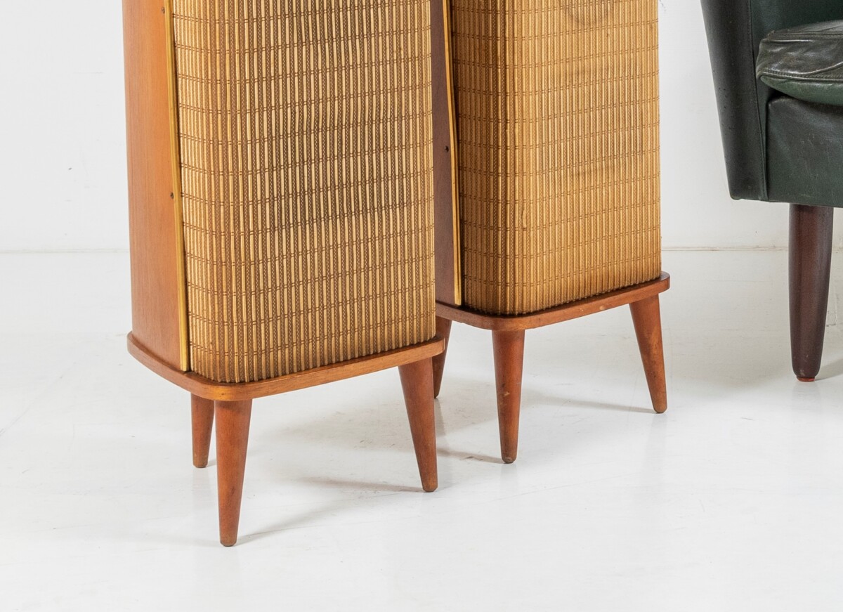 A Pair of Original Mid Century Vintage Grundig Raumklang Stereo Hi-Fi Floor Speakers | Made in Germany 1950s - Image 6
