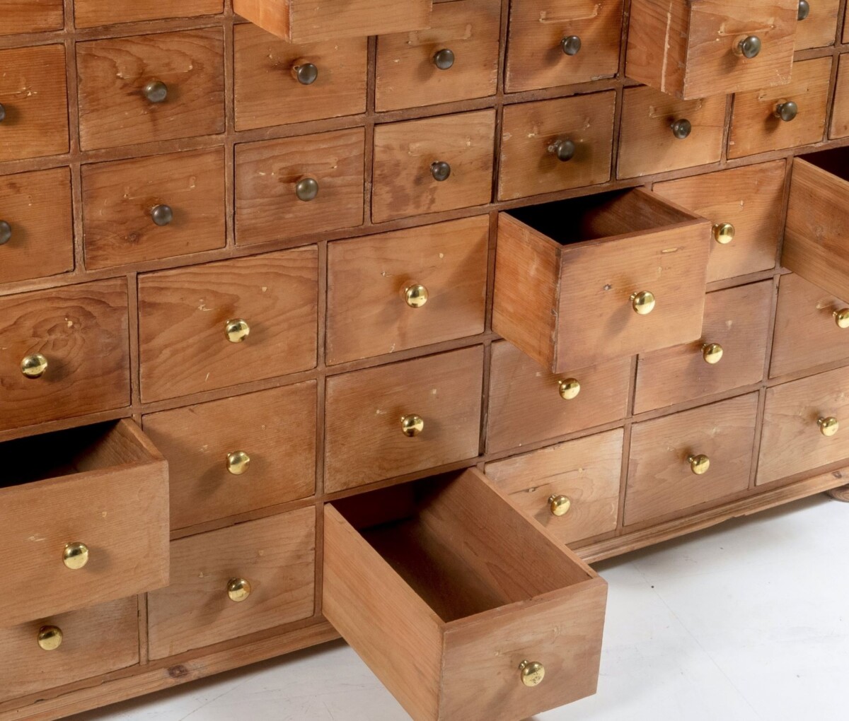 Large 19th Century 50 Bank of Drawers Shop Haberdashery Storage | Scottish Seed Merchant Cupboard - Image 8