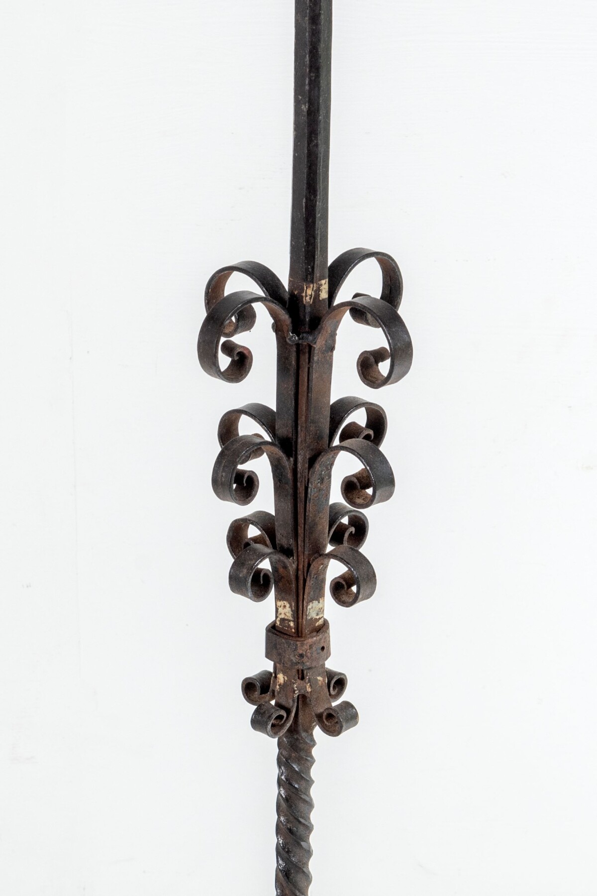 A large scale heavy wrought iron pricket candle tree | English Castle Candelabra - Image 6