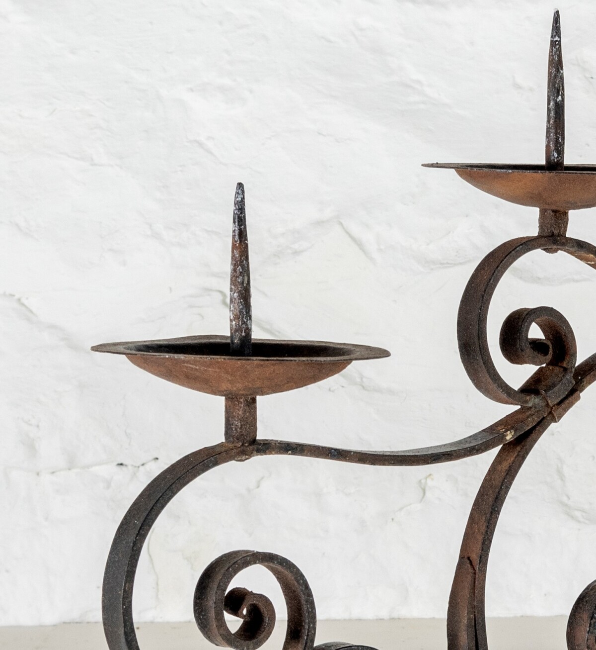 A large scale heavy wrought iron pricket candle tree | English Castle Candelabra - Image 10