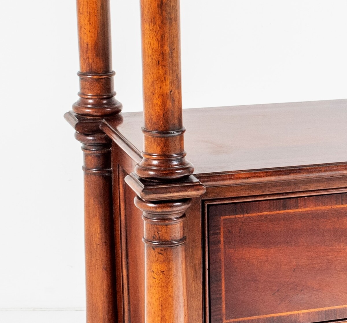 Tall American Mahogany Thomasville Tall Display Cabinet Unit in the Regency Style - Image 7