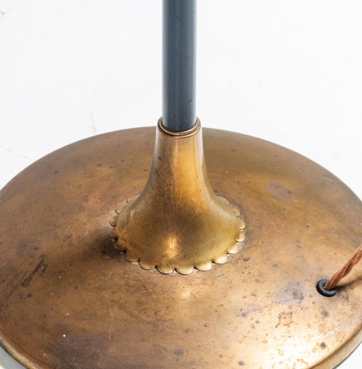 Stylish 1920s Art Deco Brass with Black Enamel Finish Floor Lamp | Standard Lamp - Image 5