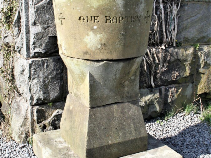 A large Victorian c1860 Sandstone Church Basin Font | Stone Garden Feature Fountain Planter