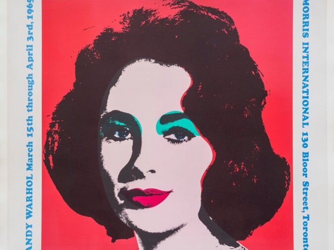 'Liz' by Andy Warhol Elizabeth Taylor 1965 Toronto Exhibition Poster