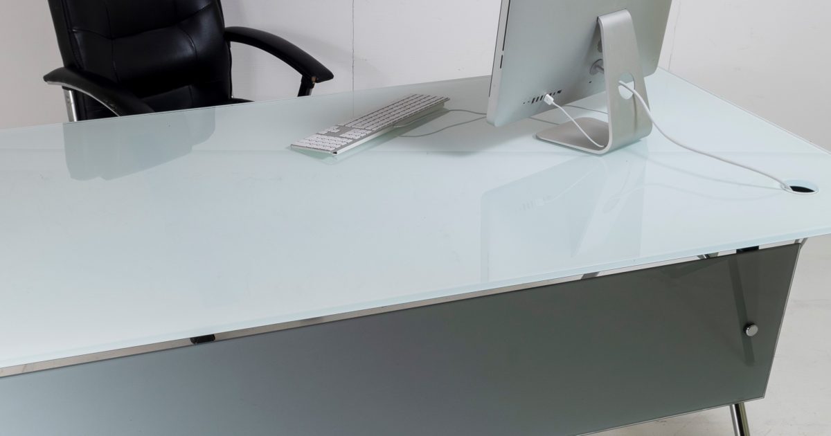 Italian Glass Top on Chrome Executive 'Nomos' Desk by Norman Foster for Tecno 1980s - Image 12