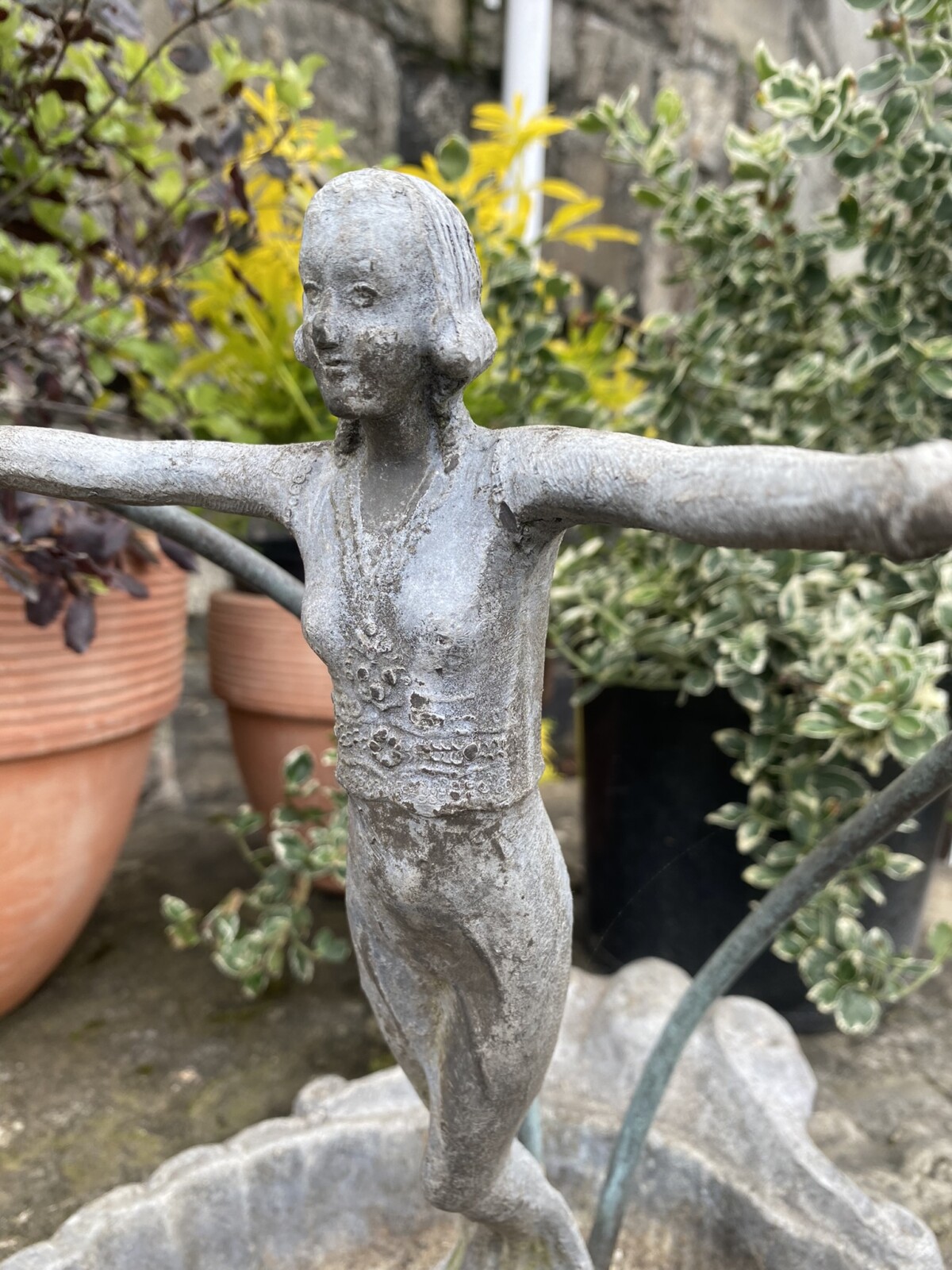 English Antique Lead Figural Fountainhead | Ornamental Garden Fountain Feature - Image 10