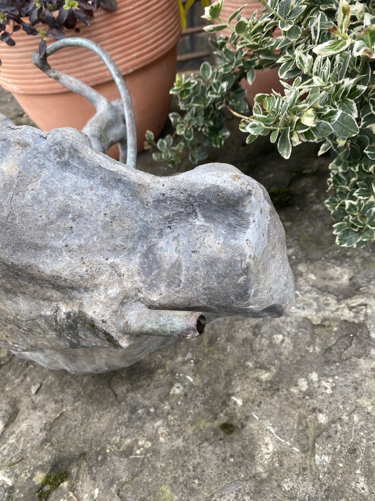 English Antique Lead Figural Fountainhead | Ornamental Garden Fountain Feature - Image 14
