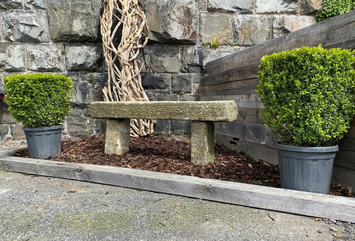 5ft Long Reclaimed Sandstone Garden Bench | Garden Seat | Weathered Garden Feature - Image 10