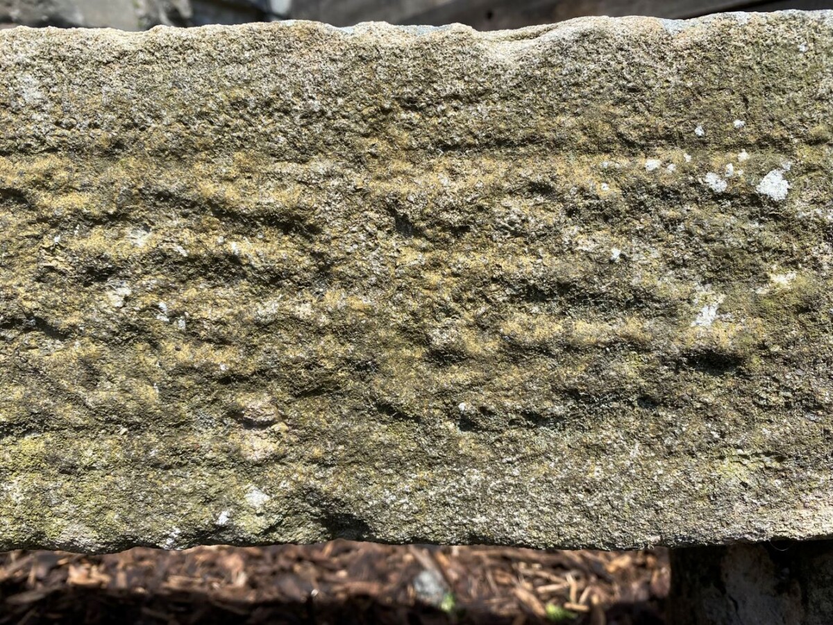 5ft Long Reclaimed Sandstone Garden Bench | Garden Seat | Weathered Garden Feature - Image 11