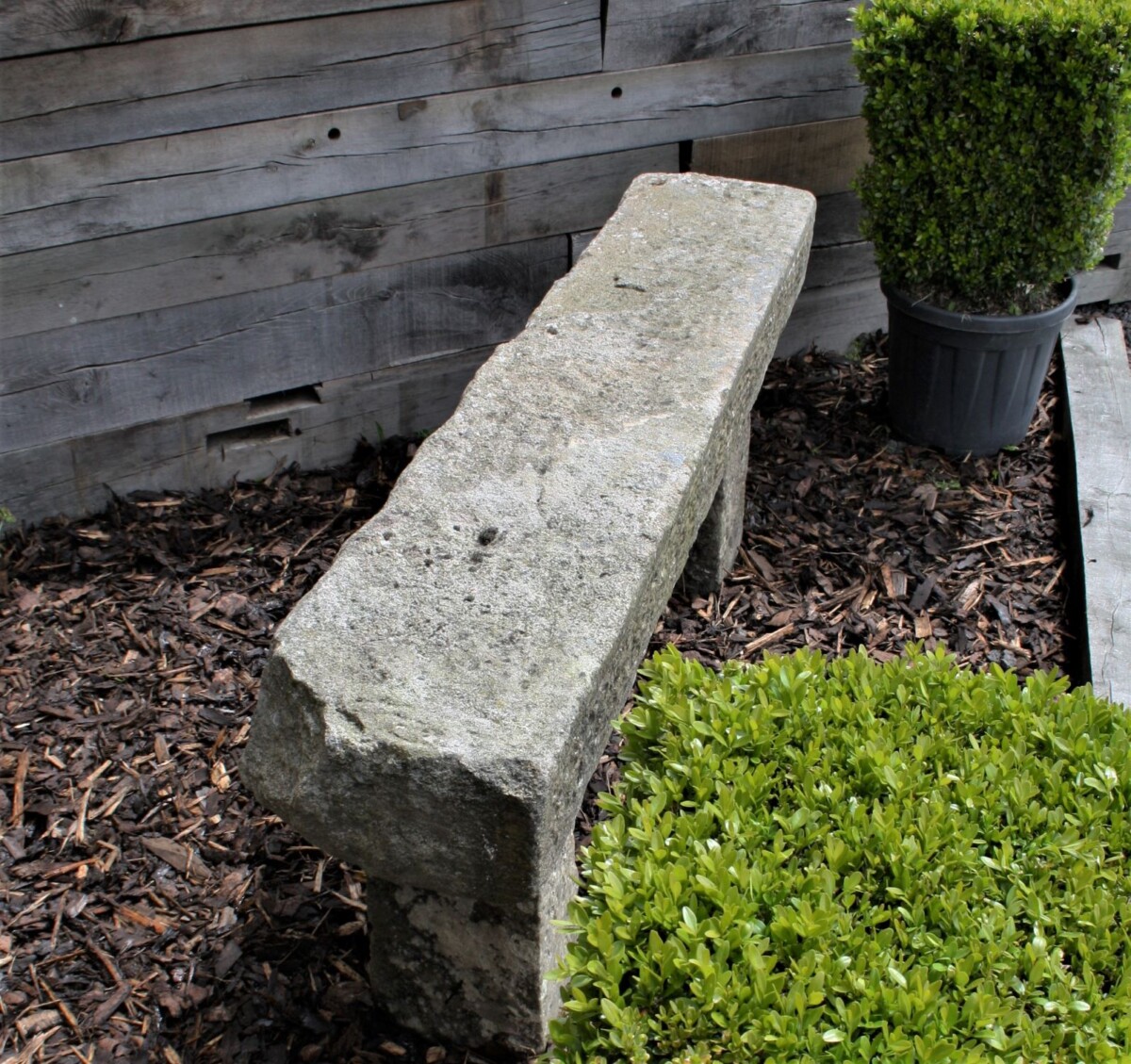 5ft Long Reclaimed Sandstone Garden Bench | Garden Seat | Weathered Garden Feature - Image 8