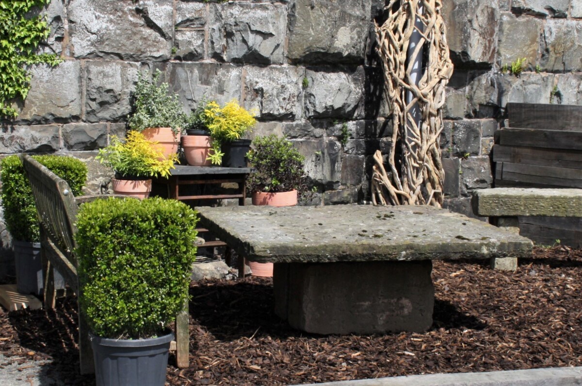 Large Reclaimed York Stone Garden Table | Weathered Sandstone Garden Feature - Image 16