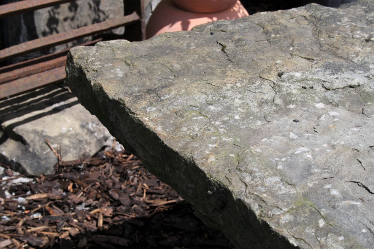 Large Reclaimed York Stone Garden Table | Weathered Sandstone Garden Feature - Image 22