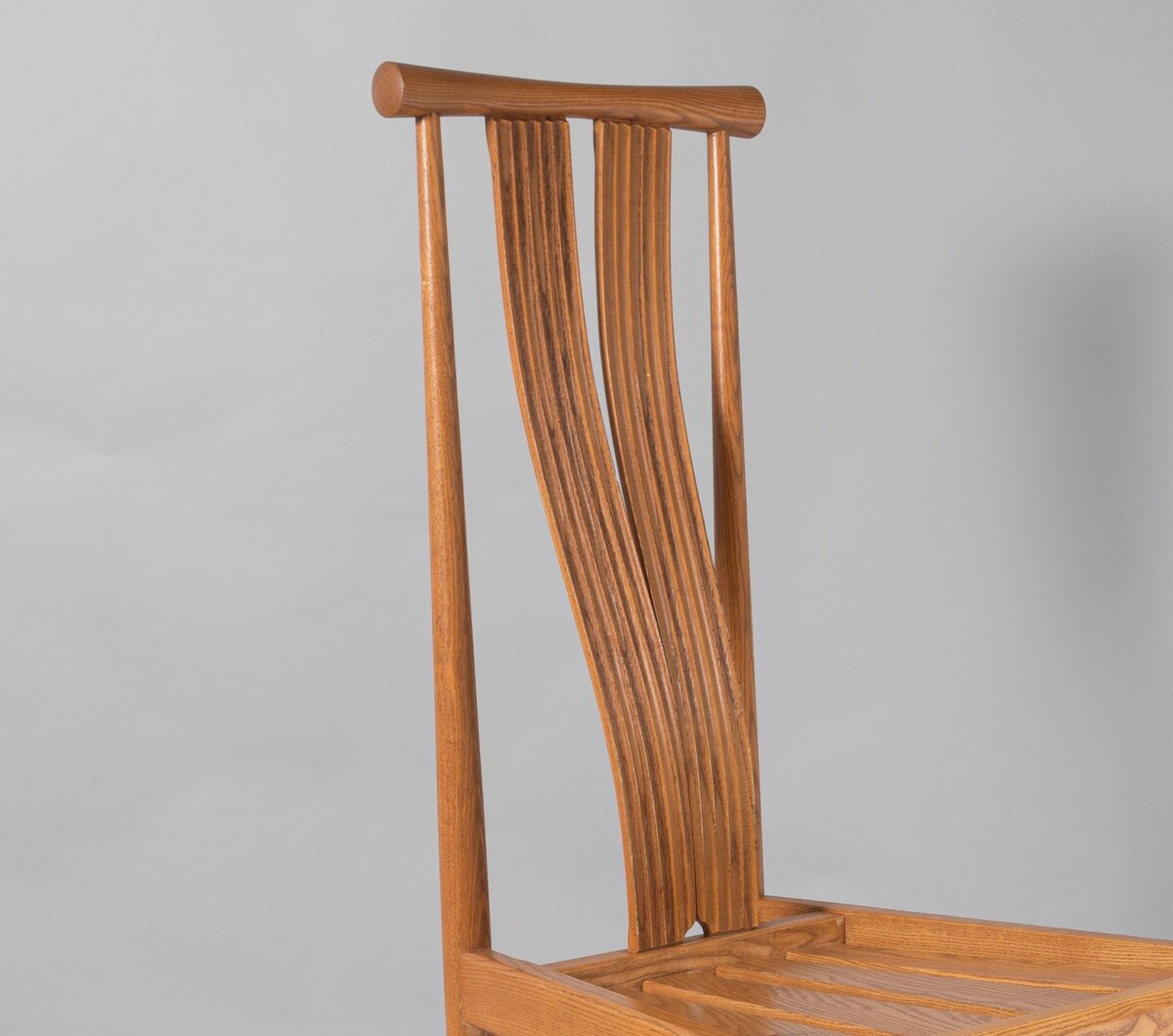 Stylish Set of 6 Modern Ash and Elm High Back Dining Room Chairs By Ercol - Image 4