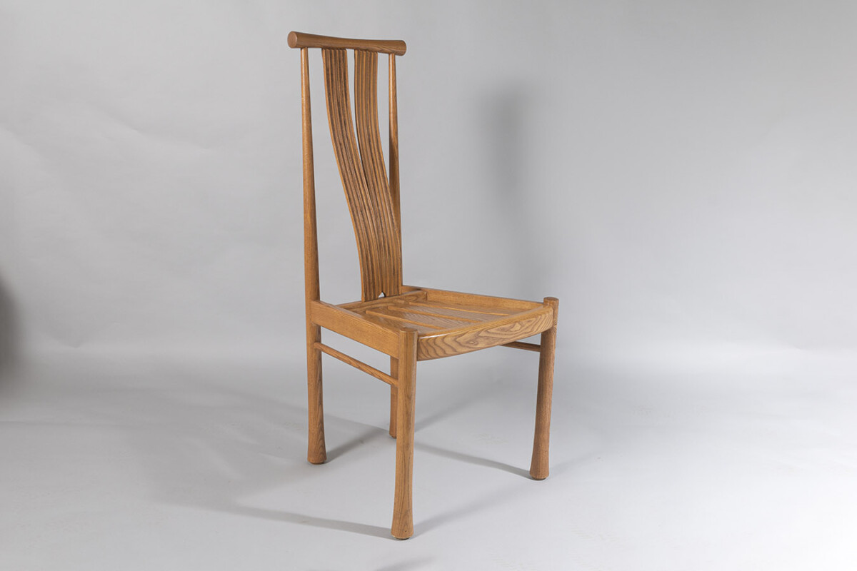 Stylish Set of 6 Modern Ash and Elm High Back Dining Room Chairs By Ercol - Image 3