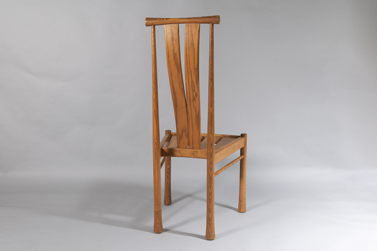 Stylish Set of 6 Modern Ash and Elm High Back Dining Room Chairs By Ercol - Image 2