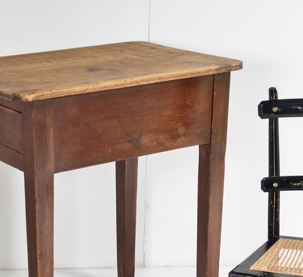 Unusual Welsh Pine Hall Occasional Table Desk with Single Drawer Circa 1890 - Image 3